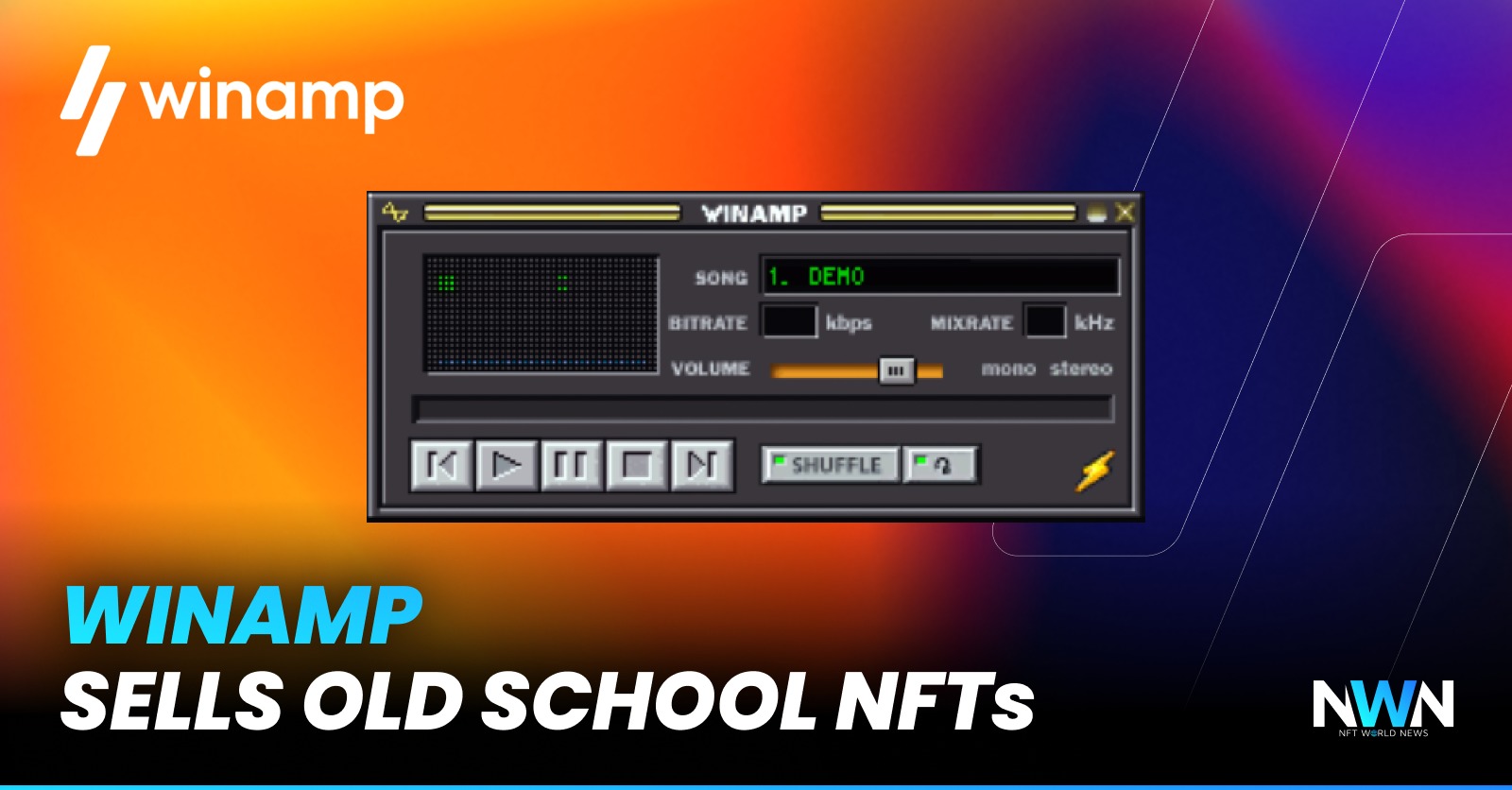 Winamp media player skin were sold as NFTs